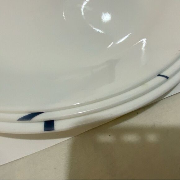 Corelle LIA Blue Swirl Set Of 4 Dinner Plates Vitrelle 10 1/4" & 3 small 7” - Picture 6 of 10